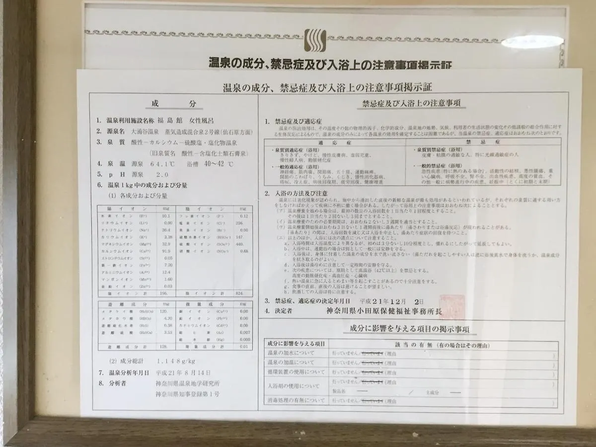 האקונה Fukushimakan יפן